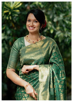 Mahendi Green Jacquard Saree