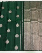 Graceful Mahendi Green Jacquard Saree
