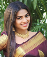 Premium Wine Jacquard Saree