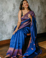 Blue Jacquard Saree