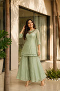 Women's Sage Green Salsa Crushed 3-Piece Co-Ord Set