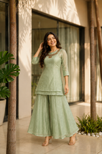 Women's Sage Green Salsa Crushed 3-Piece Co-Ord Set