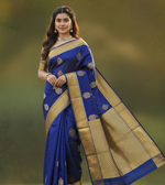Luxurious Blue Jacquard Saree