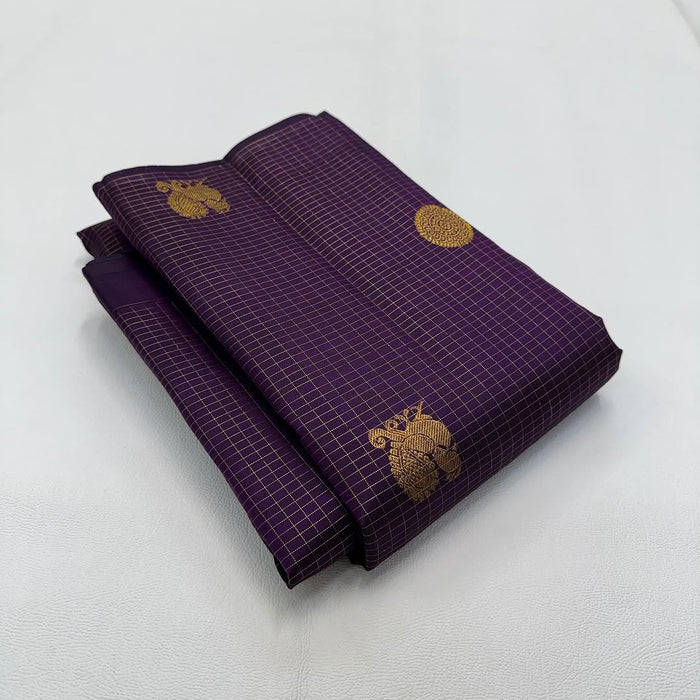 Royal Purple Jacquard Saree – Regal Festive & Wedding Wear Elegance