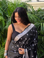 Classic Black Jacquard Saree