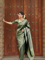 Green Jacquard Saree