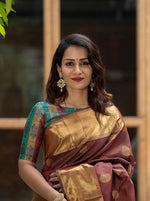 Brown Jacquard Saree
