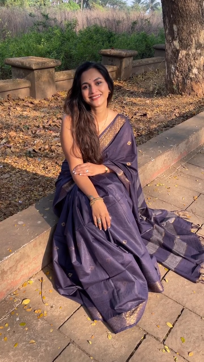 Elegant Purple Jacquard Saree for Party, Festive & Traditional Wear