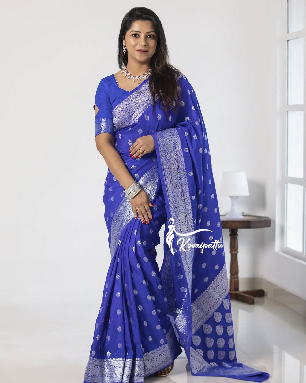 Blue Jacquard Saree