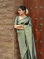 Green Jacquard Saree