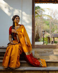 Yellow Jacquard Saree – Bright, Festive & Elegant Ethnic Wear