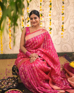 Maroon Jacquard Saree
