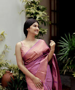 Royal Purple Jacquard Saree