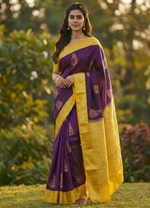 Purple Jacquard Saree