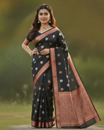 Black Jacquard Saree 