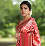 Luxurious Red Jacquard Saree