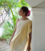 Pure White Jacquard Saree