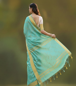 Premium Light Blue Jacquard Saree