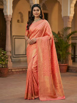 Graceful Pink Jacquard Saree