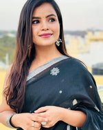 Rama Green Jacquard Saree