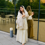 Ivory Embroidered Sharara Suit Set