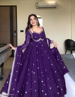 Neha Elegant Purple Festival Anarkali Suit Set