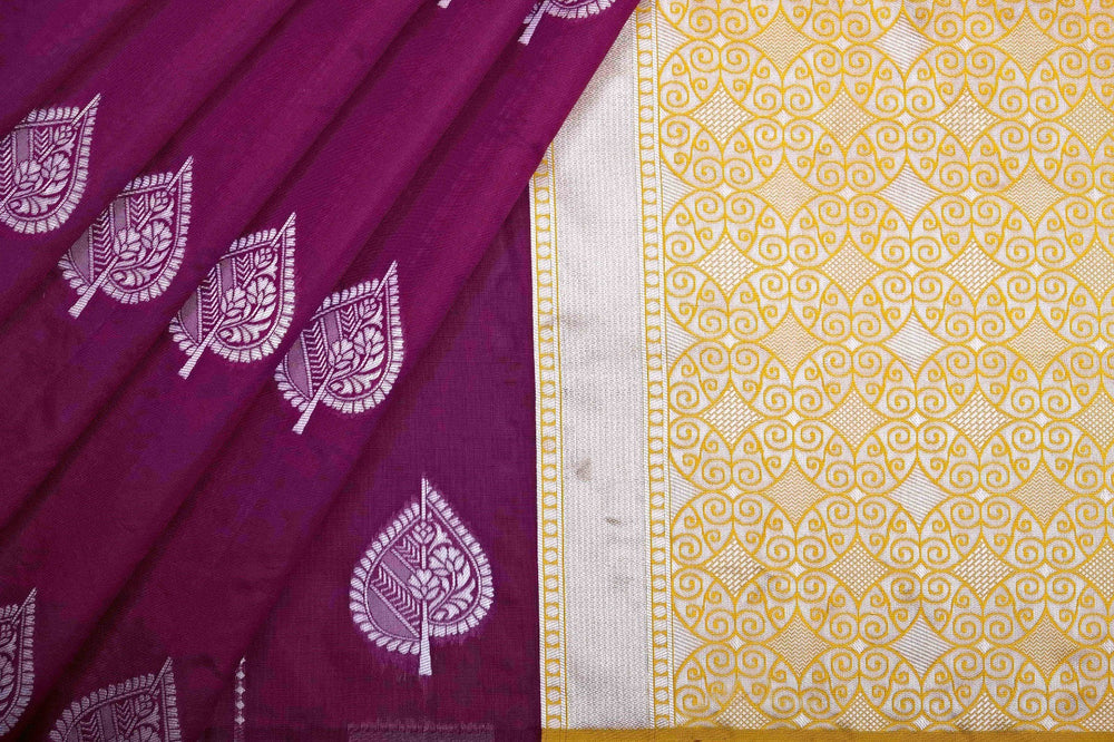 Maroon Jacquard Saree