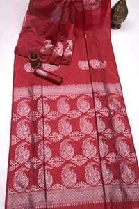 Elegant Maroon Jacquard Saree – Premium Traditional Indian Wear for Women