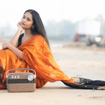 Orange Jacquard Saree – Vibrant & Elegant Indian Ethnic Wear