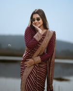 Maroon Jacquard Saree