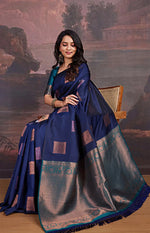Elegant Dark Blue Jacquard Saree 