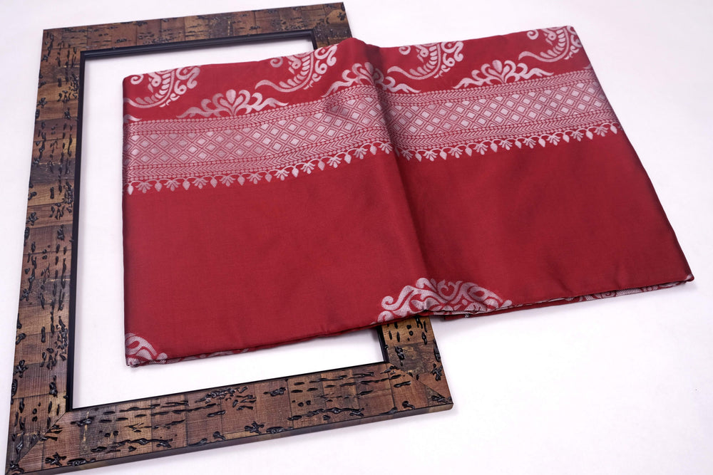 Elegant Maroon Jacquard Saree