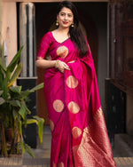 Premium Pink Jacquard Saree