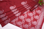 Elegant Maroon Jacquard Saree
