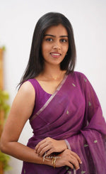 Wine Pista Jacquard Saree 