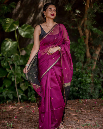 Purple Jacquard Saree – Royal, Stylish & Premium Ethnic Wear