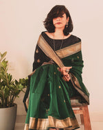 Graceful Green Jacquard Saree