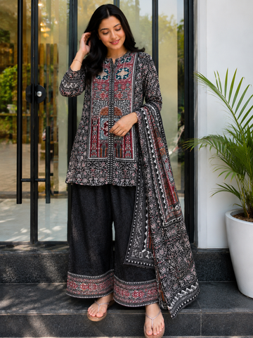 Women's Pure Natural Crape Printed Co-Ord Set