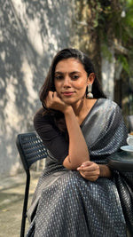 Black Jacquard Saree