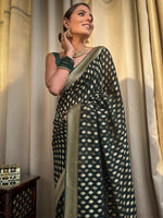 Mahendi Green Jacquard Saree