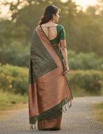 Mahendi Green Jacquard Saree