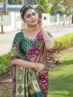 Graceful Purple Jacquard Saree