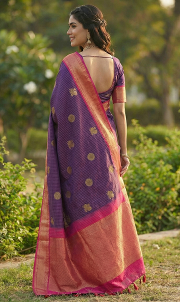 Wine Pink Jacquard Saree for Women – Premium Festive & Wedding Wear Elegance