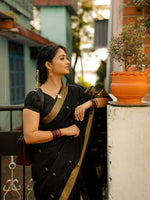 Black Jacquard Saree 