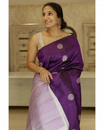 Elegant Dark Purple Jacquard Saree