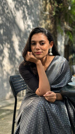 Black Jacquard Saree