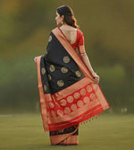 Elegant Black Jacquard Saree