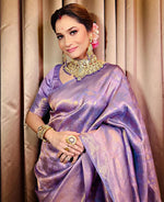 Luxurious Purple Jacquard Saree 