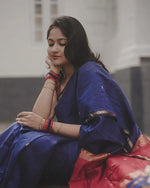 Blue Jacquard Saree