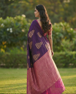 Dark Purple Jacquard Saree